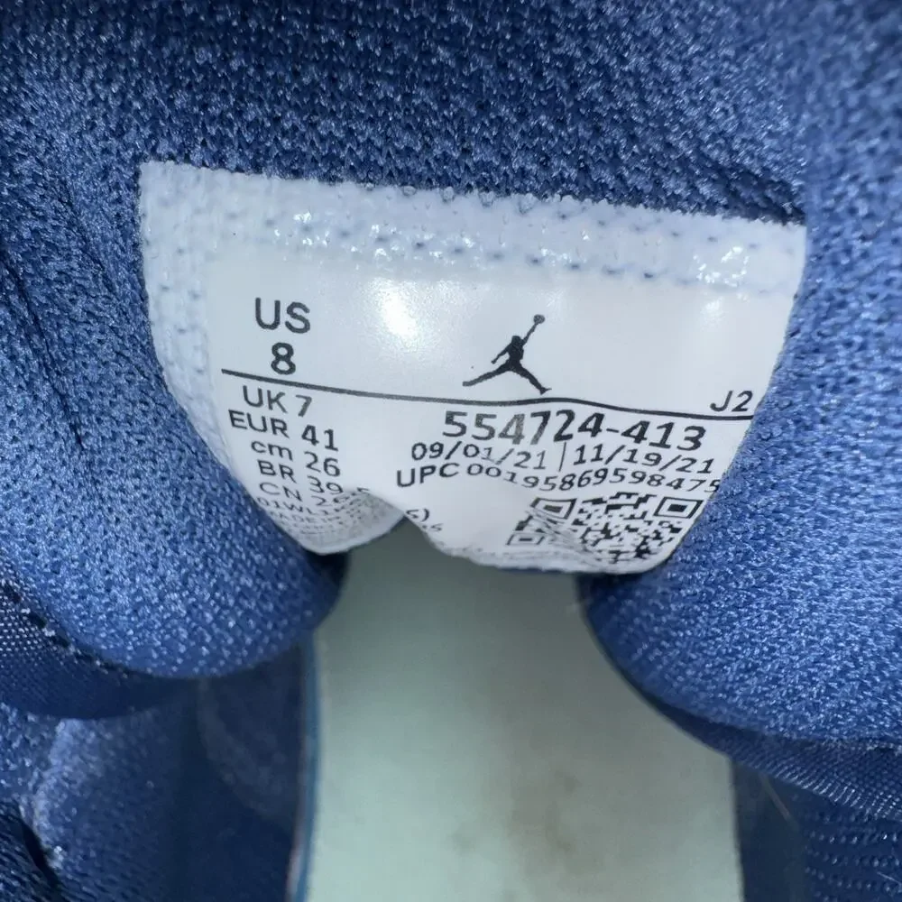 Nike Air Jordan 1 Mid Blue Mint Mystic Navy White Men’s Size 8 554724-413